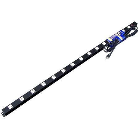 E-Dustry e-dustry EPS-51512 60 in. 15 Outlet Metal Power Strip EPS-51512